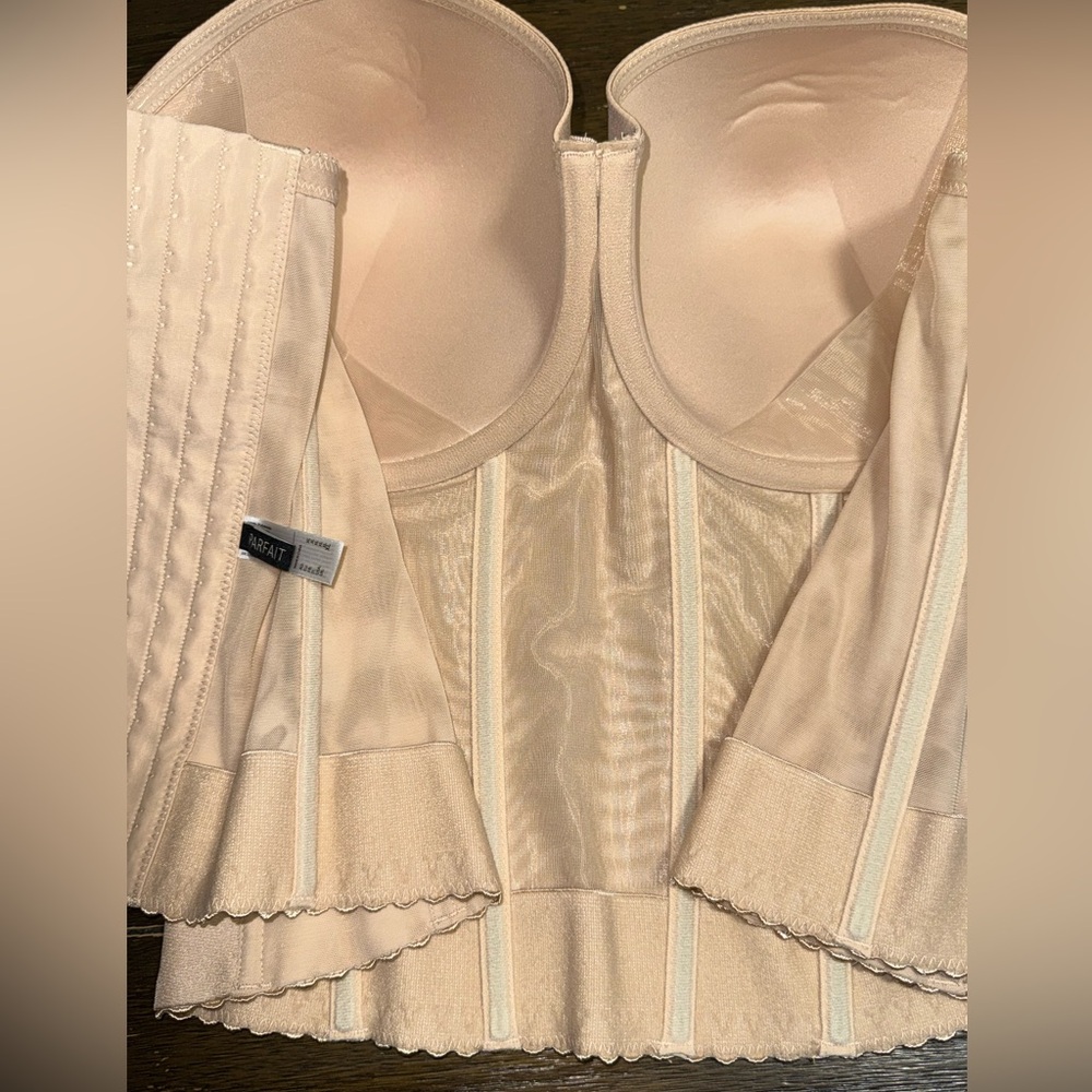 Parfait Elise P6097 Women’s Full Bust Padded Strapless Bustier Bare size XL - Picture 5 of 11